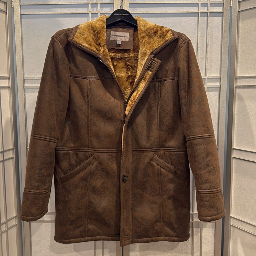 Use synthetic leather jacket with synthetic fur.